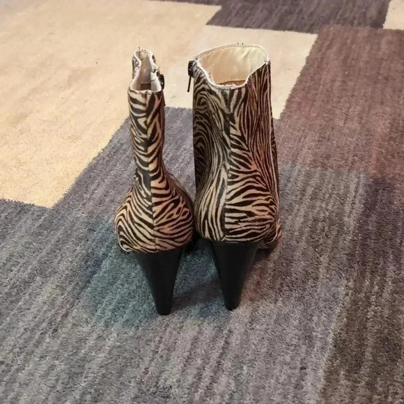 Able Tinsley Tiger Calf Hair Ankle Boots - Picture 6 of 8